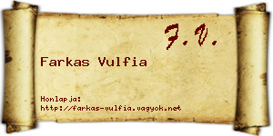 Farkas Vulfia névjegykártya